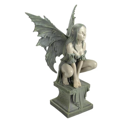 Design Toscano Celtic Inspired Fairy's Perilous Perch Garden Statue: Large