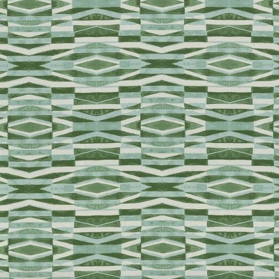 Set Of 2 Outdoor/Indoor Deluxe Tufted Chair Pads Nevis Waves - Pillow Perfec - Image 4