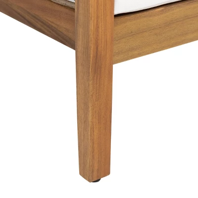 Burchett 2pk Outdoor Acacia Wood Club Chairs With Cushions - Teak/Brown/Beige - Christopher Knight Home - Image 9