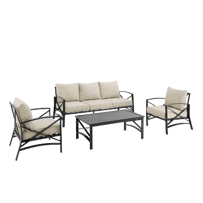Kaplan 4pc Outdoor Sofa Set - Oatmeal - Crosley - Image 5