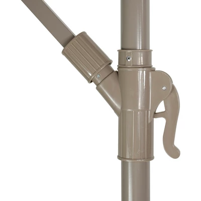 Northlight 10ft Offset Outdoor Patio Umbrella With Hand Crank, Pink - Image 3