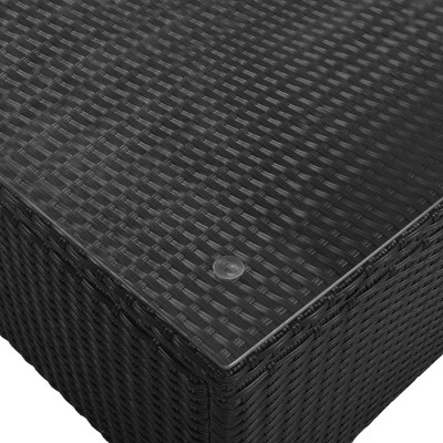 7pc Wicker Patio Seating Set With Cushions & Striped Pillows - Gray - GODEER - Image 17