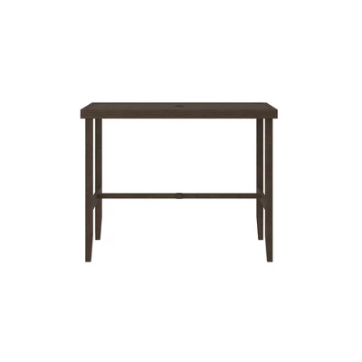 Outdoor Steel Rectangle Bar Table Dark Brown - Room & Joy - Image 3
