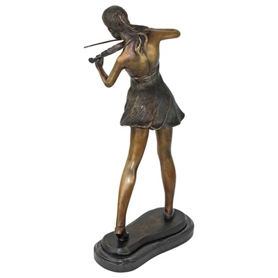 Design Toscano The Young Violinist Bronze Sculpture - Image 2