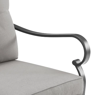 5pc Dahlia Outdoor Steel Fire Pit Set Taupe/Matte Black - Crosley - Image 9