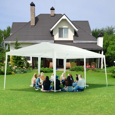 Costway Wedding Tent Canopy Party 10'x20' Heavy Duty Gazebo Cater Event W/Side Walls - Image 3