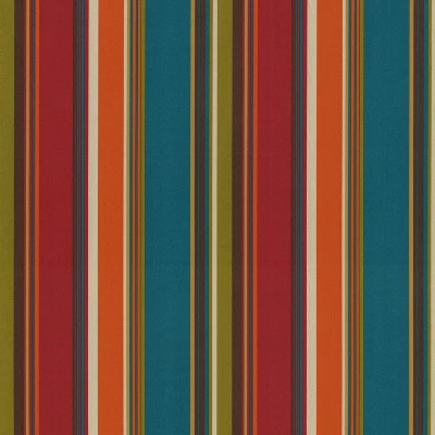 Outdoor 2-Piece Reversible Lumbar Toss Pillow Set - Brown/Turquoise Floral/Stripe - Pillow Perfect - Image 6