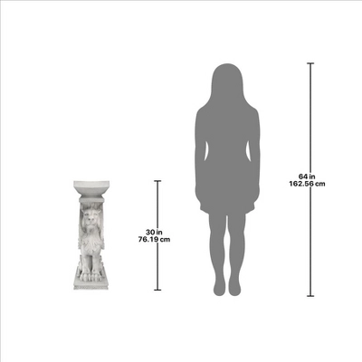 Design Toscano Trapezophoron Sculptural Winged Lion Pedestal - Image 5