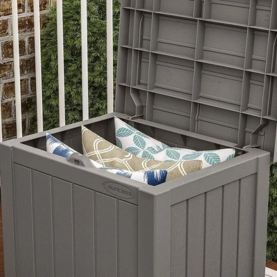 Suncast SS500ST 22 Gallon Small Resin Outdoor Patio Storage Deck Box (4 Pack) - Image 3