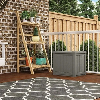 Suncast SS500ST 22 Gallon Small Resin Outdoor Patio Storage Deck Box (4 Pack) - Image 4