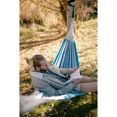 Stansport Cotton Blend Traveler Hammock 78" X 31" Blue - Image 8