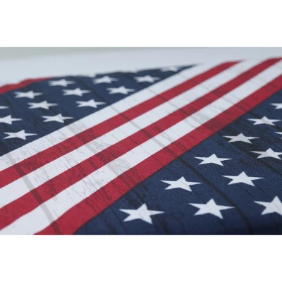 44" X 18" Outdoor/Indoor Tufted Bench/Swing Cushion Major Americana Red - Pillow Perfect - Image 3