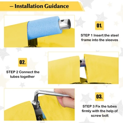 Extra Large Heavy Duty A-Frame Steel Swing Stand Set 40β Nest Tree Swing Yellow - Image 5