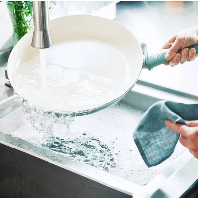 GreenLife 12" Ceramic Non-Stick Open Frypan Turquoise - Image 5