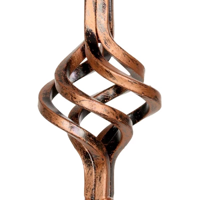 31" Resin Solar Pearlized Glass Bird Finial Garden Stake Green - Exhart - Image 4