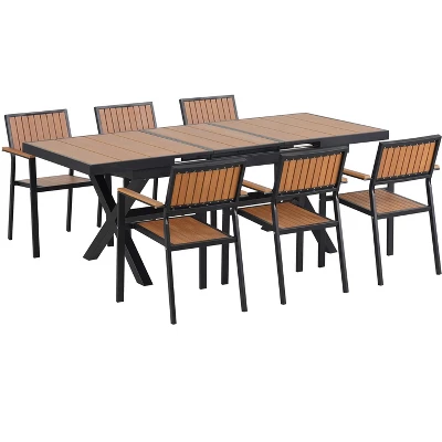Whisen Experience Outdoor Dining Freedom With A Flexible Set Including Six Chairs And A Table For Personalized Arrangements - Image 4