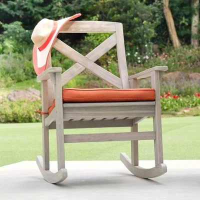 Westlake Wood Porch Rocking Chair With Cushion - Cambridge Casual - Image 6