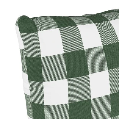 Classic Gingham Outdoor Throw Pillow Evergreen - Skyline Furniture - Image 2