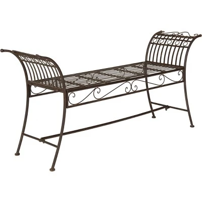 Hadley Bench - Rustic Brown - Safavieh - Image 2