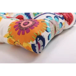 Crosby Floral Outdoor Wicker Bench/Loveseat/Swing Cushion - Pillow Perfect