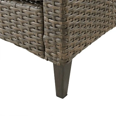 Rockport 3pc Outdoor Wicker Loveseat Seating Set - Crosley - Image 7