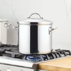 Farberware Classic Series 12qt Stainless Steel Induction Stockpot With Lid Silver