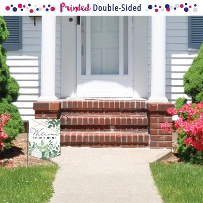 Big Dot Of Happiness Boho Botanical - Outdoor Home Decorations - Double-Sided Greenery Party Garden Flag - 12 X 15.25 Inches