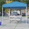 Flash Furniture 8'x8' Pop Up Event Canopy Tent With Carry Bag And Folding Bench Set - Portable Tailgate, Camping, Event Set