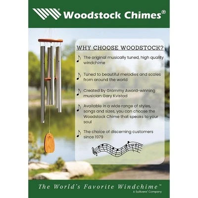 Woodstock Wind Chimes Signature Collection, Woodstock Garden Bells, 24'' Brass Wind Bell WGBLG3 - Image 2