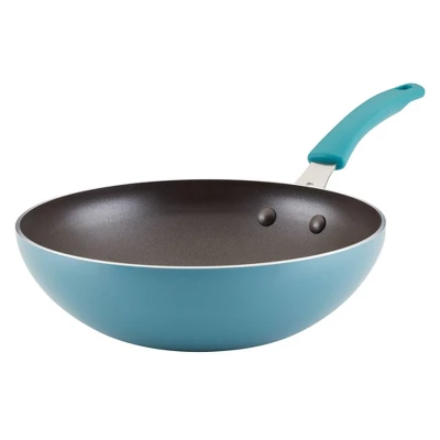 Rachael Ray Cook + Create 10.5" Nonstick Aluminum Stir Fry Pan Agave Blue - Image 7