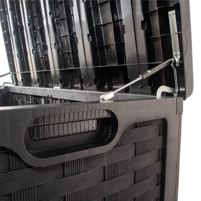 Starplast 153 Gallon Plastic Deck Box Black - Image 4