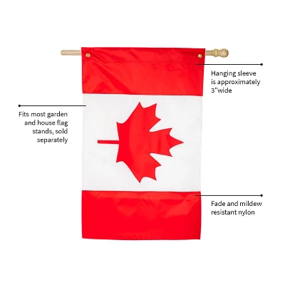 Evergreen Canada Applique House Flag 28 X 44 Inches Outdoor Decor For Homes And Gardens - Image 3