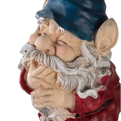 15" Polyresin Gnome Smiling Statue - Alpine Corporation - Image 5