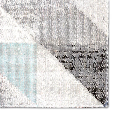 Sofia Holly 7'9" X 10'2" Outdoor Patio Rug Gray/Blue - Nicole Miller - Image 8