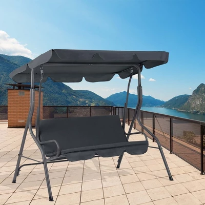 Aoodor 3 Seater Patio Porch Swing With Canopy - Image 4