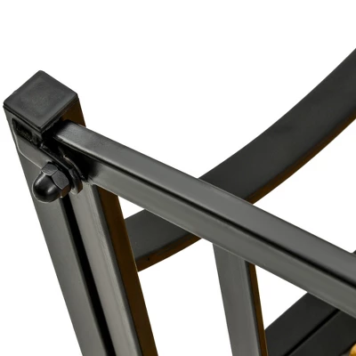 Outsunny 50" Garden Bench, Patio Loveseat With Antique Backrest, Wood Seat And Steel Frame For Backyard Or Porch - Image 4