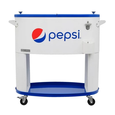 Permasteel 80qt Pepsi Oval Sporty Outdoor Cooler Cart - Image 7