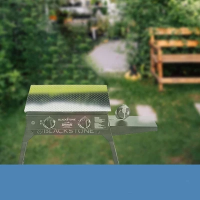 Flybold 36" Griddle Cover With Waterproof Aluminum Diamond Plate And Stainless Steel Handle For Outdoor BBQ Hood Blackstone Griddle Accessories - Image 2