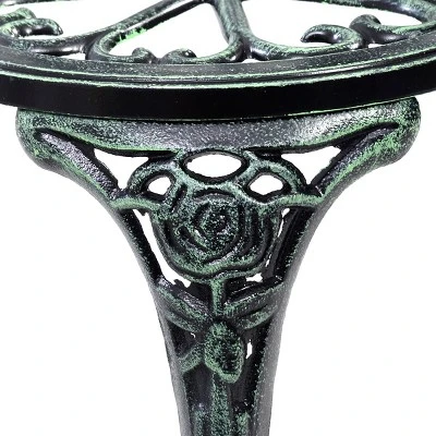 Antique Aluminum Bench Patio Garden Chair Porch Cast For Outdoor Green - Image 5