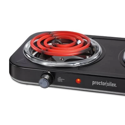 Proctor Silex Electric Double Burner Cooktop - 34115 - Image 2
