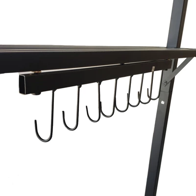 SUGIFT 8' X 5' Outdoor Grill Gazebo Shelter Tent With 2 Tier In Burgundy - Image 5