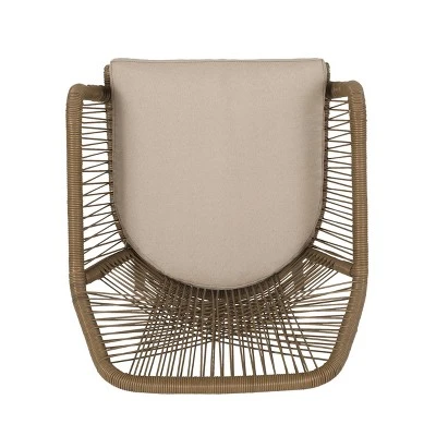 Russel 3pc Outdoor Wicker 2 Seater Chat Set - Light Brown/Beige - Christopher Knight Home - Image 6