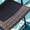 2pk Outdoor Rattan Arm Chairs With Steel Frames - Captiva Designs
