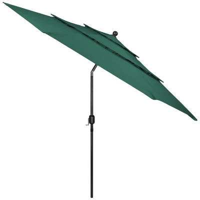 Northlight 9.75ft Outdoor Patio Market Umbrella With Hand Crank And Tilt, Green - Image 2