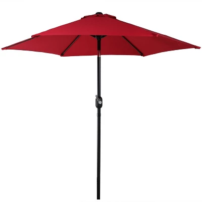 Sunnydaze Decor Sunnydaze Outdoor Aluminum Patio Table Umbrella With Polyester Canopy And Tilt And Crank Shade Control - 7.5' - Image 12