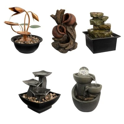 Nature Spring Tabletop Cascading Water Fountain - 10.5", Copper - Image 4