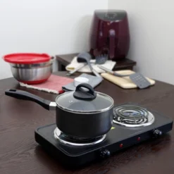 Oster® Oster Clairborne 2.5 Quart Aluminum Sauce Pan With Lid In Charcoal Grey