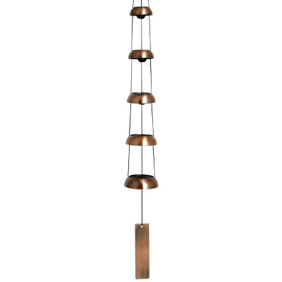 Woodstock Wind Chimes Signature Collection, Woodstock Temple Bells, Quintet, 32'' Copper Wind Bell TB5C - Image 2