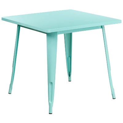 Merrick Lane Nash 31.5" Square Metal Table For Indoor And Outdoor Use - Image 19