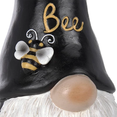 12" Polyresin "Let It Bee" Indoor/Outdoor Garden Gnome Statue Black/Yellow - Alpine Corporation - Image 6